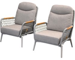 Monza balkonset 2 delig verstelbaar latte rope