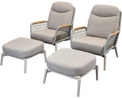 Monza balkonset 4 delig verstelbaar latte rope