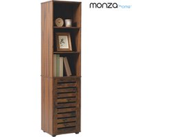 Monza Home® Badkamerkast Kolomkast Opbergkast - 167x39.5x30 cm - Vintage Bruin