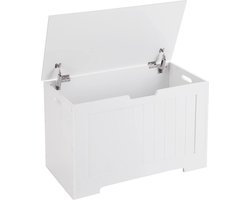 MONZA Home® Grote Opbergkist en Zitbank - Speelgoedkist in Wit