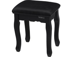 Monza Home® - Kaptafel Kruk - Zwart – Massief Grenenhout – 130 kg Belastbaar