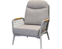 Monza verstelbare lounge tuinstoel aluminium latte