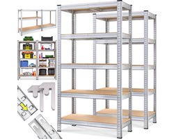 Monzana 2x Stellingkast - Belastbaar tot 350kg 175x75x30cm - Zilver