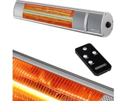 Monzana Infraroodstraler 2000W - 3 Standen/Afstandsbediening – Zilver