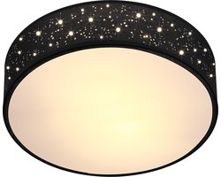 Monzana Plafondlamp - Sterrenhemel Rond 30cm 40 Watt Stof - Zwart