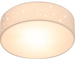 Monzana Plafondlamp - Sterrenhemel Rond 38cm 40 Watt Stof - Wit