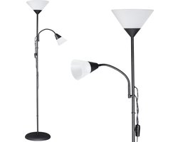Monzana Staande Lamp Alissa - Verstelbaar 28x175cm - Zwart