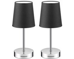 Monzana Tafellamp 2 Stuks – Incl. Lampenkap E14 32cm - Antraciet