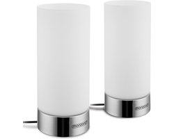 Monzana Tafellamp Lumo - 2 Stuks Touch Dimbaar - Grijs