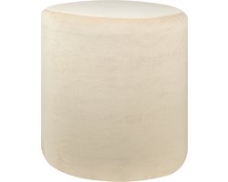 Mood poef hoog-fluweel- beige-40x40x40 cm