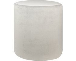 Mood poef hoog-fluweel-grijs-40x40x40 cm