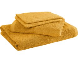 Moodit Badlinnen Troy Sunshine - 2 washandjes + 1 handdoek + 1 douchelaken