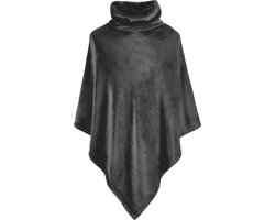 Moodit Poncho Fleece, Donker Grijs - 80 x 80 cm - Polyester