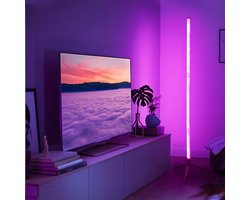 MoodLux | Staande LED lamp met afstandbediening en USB aansluiting - Rond