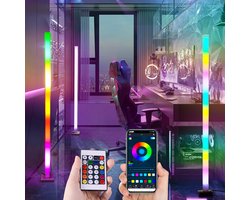 MoodLux | Staande LED lamp met afstandbediening en USB aansluiting - Vierkant