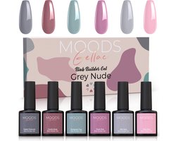 Moods Gellac BIAB - Builder in a Bottle – BIAB Nagel Builder Gel - Grey Nude - HEMA & TPO Free