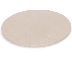 MOOISA - Marmer - dienblad - beige marmer - Ø30cm - rond marmer dienblad - vierkant marmer dienblad - decoratie schaal - tapasplank - serveerplank