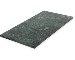 MOOISA - Marmer - dienblad rechthoek L - groen marmer - 20x40cm - rond marmer dienblad - vierkant marmer dienblad - decoratie schaal - tapasplank - serveerplank