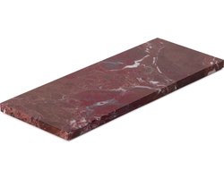 MOOISA - Marmer - dienblad rechthoek S - rood marmer - 10x25cm - marmer dienblad - vierkant marmer dienblad - decoratie schaal - tapasplank - serveerplank