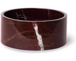MOOISA - Marmer fruitschaal rood - MOOISA - Rosso levanto 24x10cm - ronde fruitschaal - fruit - rond marmer dienblad - vierkant marmer dienblad - decoratie schaal - tapasplank - serveerplank