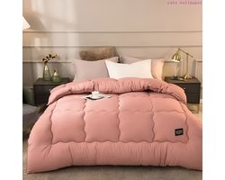 Mookes Dekbed Zonder Overtrek, Winter Quilt, Winter Verdikte En Warme Quilt, Lente En Herfst, Winter Koud Proof Katoen Quilt Vier Seizoenen Quilt - 200x230 cm 5KG Soft Pink