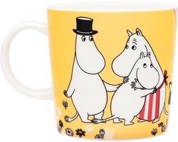 Moomin Mok - Theemok Koffiemok - Gezellig Moment - Family Time Design - 300 ml - Geel
