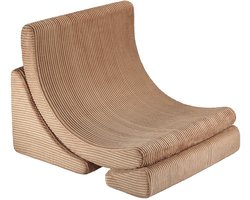 Moon chair corduroy stof toffee