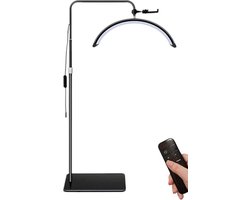 Moon Light - Zwart - Met Afstandsbediening - Beauty Lamp - Wimper Lamp - Lash Lamp - Make Up Lamp - Moonlight Lamp - Tattoo Lamp - Behandel Lamp - Nagel Lamp - Barber Lamp – Zwart - Salonlamp - Moonlight - Met smartphonehouder - Beauty - Tattoo