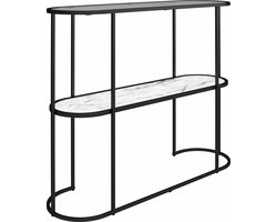 Moon Phases|Console Tafel Wit Marmerlook Glas