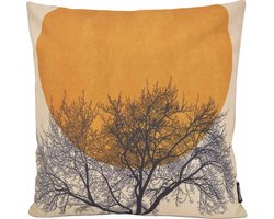 Moon & Tree Kussenhoes | Katoen / Linnen | 45 x 45 cm