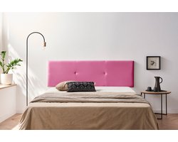 Moonia Gestoffeerd Hoofdbord - Kunstleer - Roze - Modern en Duurzaam - Hoogwaardige Kwaliteit - Inclusief Muurschroeven