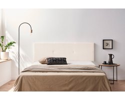 Moonia Gestoffeerd Hoofdbord - Urban Hoofdbord - Modern Design - Beige - Duurzaam en Hoogwaardig - 50 cm Hoog