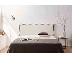 Moonia Hoofdbord - Gestoffeerd - Elegant en Duurzaam - Beige - Aqualine Stof - Vlekbestendig en Hoogwaardig