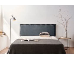 Moonia Hoofdbord - Gestoffeerd - Elegant en Modern - Donkergrijs - Duurzaam Aqualine - Vlekbestendig en Hoogwaardig