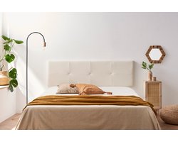 Moonia Hoofdbord - Kunstleer - Beige - Modern en Duurzaam - Hoogwaardige Bekleding - 50 cm Hoogte