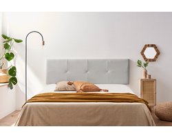 Moonia Hoofdbord - Kunstleer - Lichtgrijs - Elegant en Duurzaam - 160x50x5 cm - Hoogwaardige Bekleding