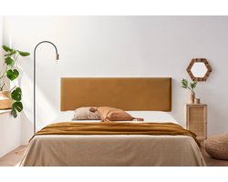 Moonia Hoofdbord - Kunstleer - Minimalistisch - Lichtbruin - Duurzaam en Hoogwaardig - Eenvoudig te Bevestigen