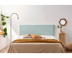 Moonia Hoofdbord - Minimalistisch - Aqualine Stof - Aqua Groen - Duurzaam en Eenvoudig - 50 cm Hoogte