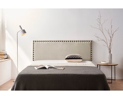 Moonia Hoofdbord - Slaapkamer Accessoire - Elegant en Duurzaam - Tan Beige - Hoogwaardige Aqualine Stof - Eenvoudig te Bevestigen