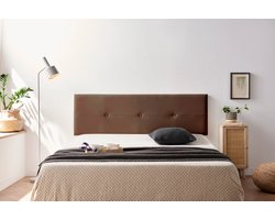 Moonia Hoofdbord - Slaapkamer Accessoire - Kunstleer - Bruin - Hoogwaardig en Duurzaam - Eenvoudig te Monteren