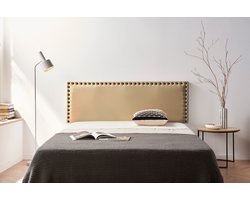Moonia Hoofdbord - Slaapkamer Hoofdbord - Kunstleer - Goud - Elegant en Duurzaam - 145x55x8 cm