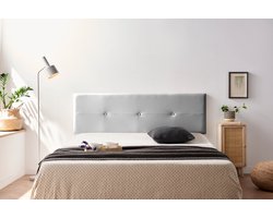 Moonia Hoofdbord - Slaapkamer Hoofdbord - Kunstleer - Zilver - Modern en Duurzaam - Eenvoudig te Monteren