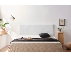 Moonia Hoofdbord - Wandpaneel - Kunstleer - Wit - Modern en Duurzaam - Hoogwaardige Stoffering - 50 cm Hoog