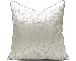 MOONS Interior|GREY SPOTS|Kussenhoes|45x45 cm|Zilvergrijs|Zijdeglans|HOME decoratie