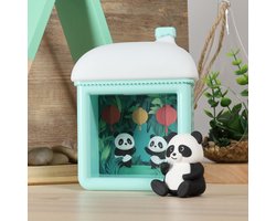 MOOOV Interactieve Nachtlamp voor Kinderen - De Pandahut - Speelse Kinderkamerverlichting met 3 Lichtmodi