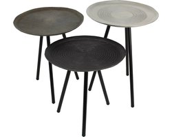 MOOS - Bijzettafel Set van 3 - Zilver/Goud/Brons