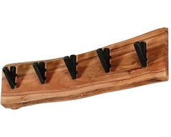 Moos - Kapstok edge 5 haken - Massief acacia natural
