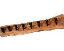 Moos - Kapstok edge 8 haken - Massief acacia natural