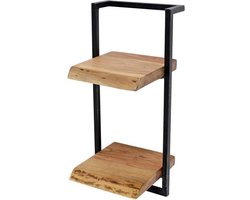 MOOS - wandplank edge 30cm 65cm hoog / massief acacia