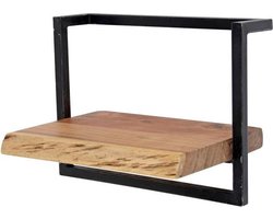 MOOS - wandplank edge 40cm / massief acacia naturel